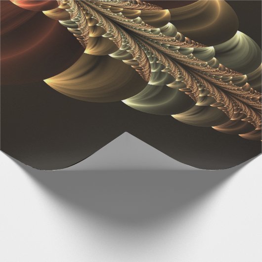Fantasy Construction Shiny Abstrakt Fraktal Art Geschenkpapier (Ecke)