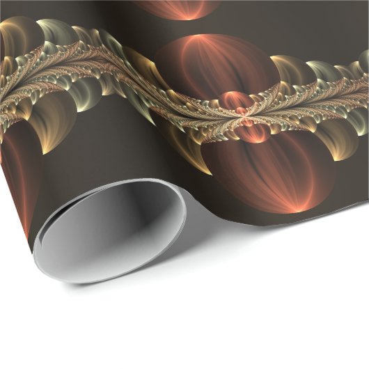 Fantasy Construction Shiny Abstrakt Fraktal Art Geschenkpapier (Rolleneckpunkt)