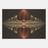 Fantasy Construction Shiny Abstrakt Fraktal Art Geschenkpapier Set (Vorderseite 2)