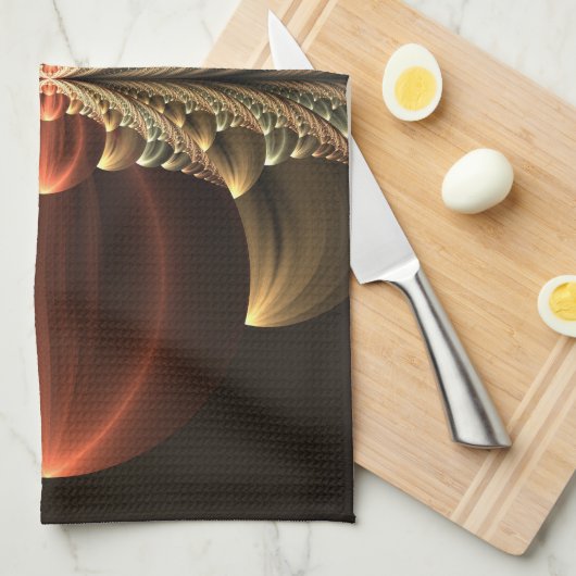 Fantasy Construction Shiny Abstrakt Fraktal Art Geschirrtuch (Viertel Falte)