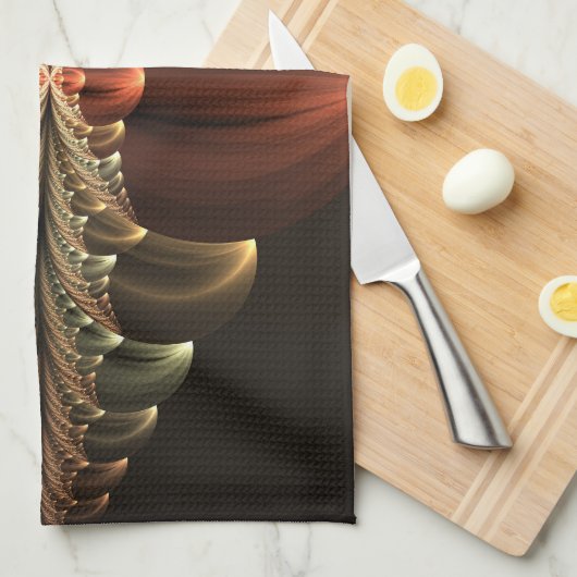 Fantasy Construction Shiny Abstrakt Fraktal Art Geschirrtuch (Viertel Falte)