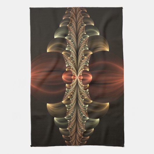 Fantasy Construction Shiny Abstrakt Fraktal Art Geschirrtuch (Vertikal)