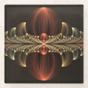 Fantasy Construction Shiny Abstrakt Fraktal Art Glasuntersetzer