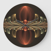 Fantasy Construction Shiny Abstrakt Fraktal Art Große Wanduhr (Vorderseite)