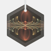 Fantasy Construction Shiny Abstrakt Fraktal Art Ornament Aus Glas (Vorderseite)