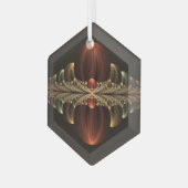 Fantasy Construction Shiny Abstrakt Fraktal Art Ornament Aus Glas (Vorderseite Links)