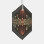 Fantasy Construction Shiny Abstrakt Fraktal Art Ornament Aus Glas (Vorderseite Rechts)