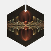 Fantasy Construction Shiny Abstrakt Fraktal Art Ornament Aus Glas (Rückseite)