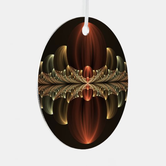 Fantasy Construction Shiny Abstrakt Fraktal Art Ornament Aus Metall (Vorderseite Rechts)