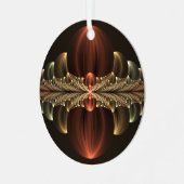 Fantasy Construction Shiny Abstrakt Fraktal Art Ornament Aus Metall (Vorderseite links)