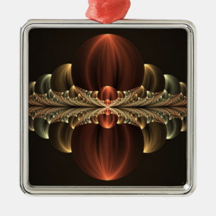 Fantasy Construction Shiny Abstrakt Fraktal Art Ornament Aus Metall