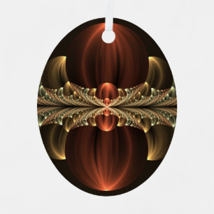 Fantasy Construction Shiny Abstrakt Fraktal Art Ornament Aus Metall