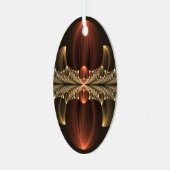 Fantasy Construction Shiny Abstrakt Fraktal Art Ornament Aus Metall (Vorderseite links)