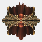 Fantasy Construction Shiny Abstrakt Fraktal Art Ornament Karte (Rückseite)