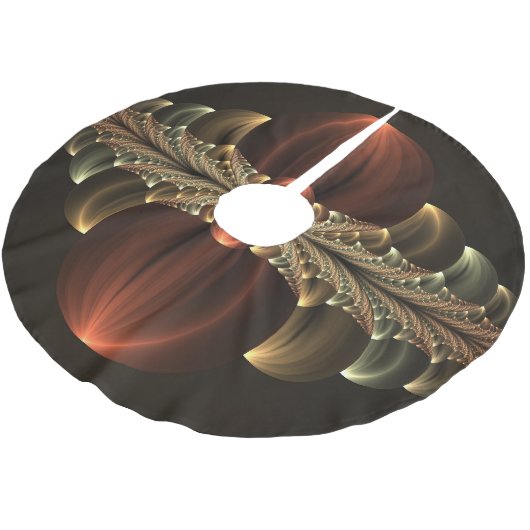 Fantasy Construction Shiny Abstrakt Fraktal Art Polyester Weihnachtsbaumdecke (Schrägansicht)