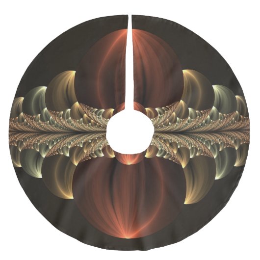 Fantasy Construction Shiny Abstrakt Fraktal Art Polyester Weihnachtsbaumdecke (Vorderseite)