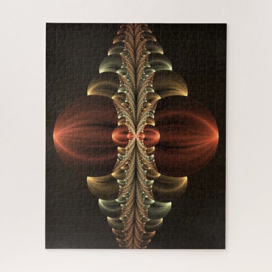 Fantasy Construction Shiny Abstrakt Fraktal Art Puzzle (Vertikal)