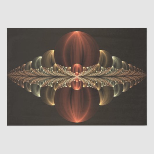 Fantasy Construction Shiny Abstrakt Fraktal Art Seidenpapier (Vorderseite)