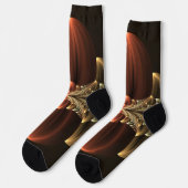 Fantasy Construction Shiny Abstrakt Fraktal Art Socken (Linkes Detail)