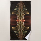 Fantasy Construction Shiny Abstrakt Fraktal Art Strandtuch (Vorderseite)