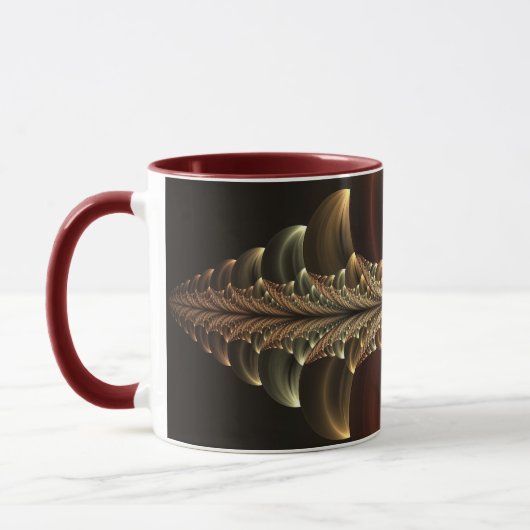 Fantasy Construction Shiny Abstrakt Fraktal Art Tasse (Links)
