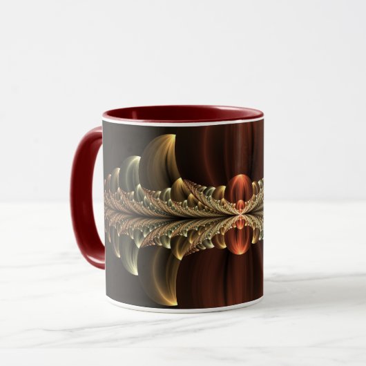 Fantasy Construction Shiny Abstrakt Fraktal Art Tasse (Vorderseite Links)