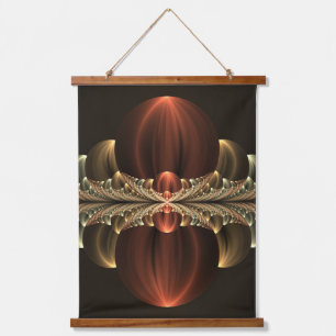 Fantasy Construction Shiny Abstrakt Fraktal Art Wandteppich Mit Holzrahmen