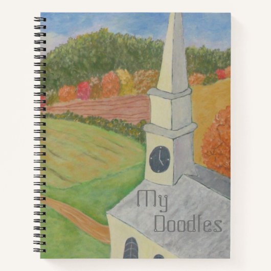 Fantasy Countryside Doodle Notizblock (Vorderseite)