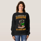 Fantasy Creature Book Reading Bookworok Drago Sweatshirt (Vorne ganz)