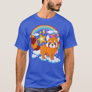 Fantasy Creature Red Pandacorn Tier Niedlich Red P T-Shirt
