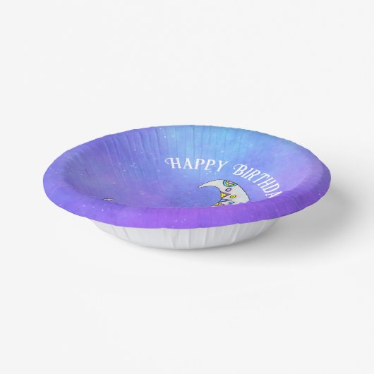 Fantasy Crescent Moon Hübsche Face Bunte Formen Pappteller (Gewinkelt)