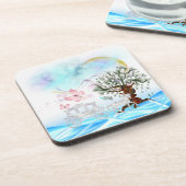 Fantasy Crystal Horriage Getränkeuntersetzer (Linke Seite)