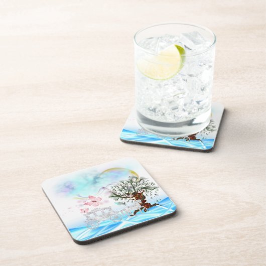 Fantasy Crystal Horriage Getränkeuntersetzer (Rechte Seite)