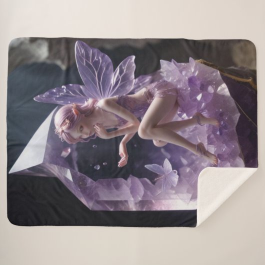 Fantasy Crystals Amethyst Fairy Sherpadecke (Vorderseite (Horizontal))