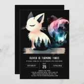 Fantasy Custom Cat Geburtstag Einladung (Vorne/Hinten)