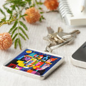 Fantasy Cute Abstract Faces Shapes Schlüsselanhänger (Seite)