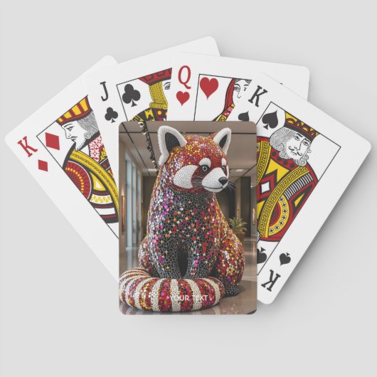 Fantasy Cute Art Deco Panda Spielkarten (Rückseite)