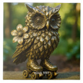 Fantasy Cute Brass Owl Skates Fliese (Vorderseite)