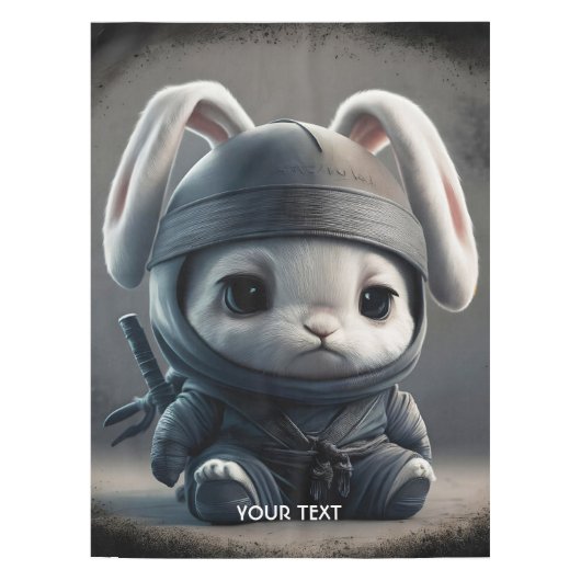 Fantasy Cute Bunny Ninja Katana Tischdecke (Vorderseite)