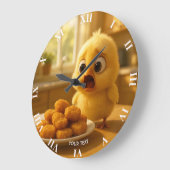 Fantasy Cute Chicken Nuggets Baby Große Wanduhr (Winkel)