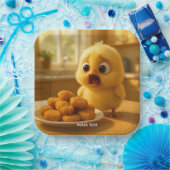 Fantasy Cute Chicken Nuggets Baby Pappteller (Party)
