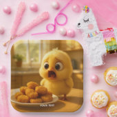 Fantasy Cute Chicken Nuggets Baby Pappteller (Party)