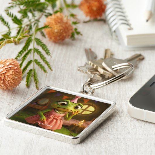 Fantasy Cute Frog Girl Party Schlüsselanhänger (Seite)