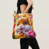 Fantasy Cute Happy Hamster Tulips Tasche (Von Nahem)