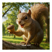 Fantasy Cute Happy Squirrel Forest Poster (Vorderseite)