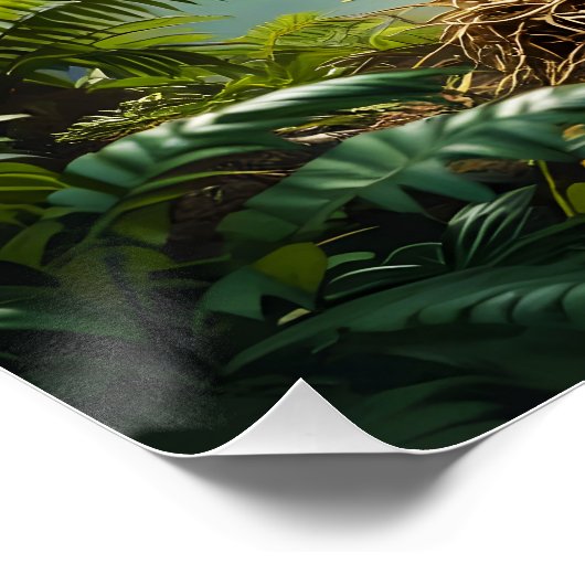 Fantasy Cute Knight Guarding Eggs Poster (Ecke)