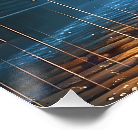 Fantasy Cute Night Racoon Detective Poster (Ecke)