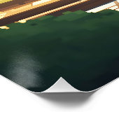 Fantasy Cute Pixel Art Samurai Poster (Ecke)