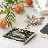 Fantasy Cute Playful Otter Sculpture Schlüsselanhänger (Seite)