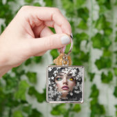 Fantasy Cute Puzzle Girl Face  Schlüsselanhänger (Hand)